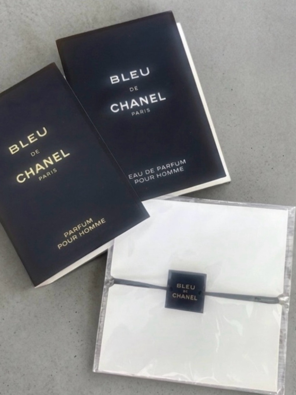 CHANEL Bleu De Chanel Bracelet & Fragrance Sample Set Collectible Gift NEW